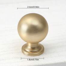 1pc Gold Single Hole Round Knob Hook Suitable For Cabinet - Multicolor - View 6