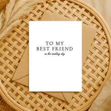 "To My Best Friend" ON HER Wedding Day Card | Wedding Day Card | To My Best Friend | Wedding Card - Multicolor - View 5