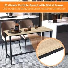 100cm Industrial-Grade Rectangular Steel Bar Counter Dining Table, Adjustable Lever & Footpads, Suitable For Breakfast, Kitchen, And Bar High-Table Dining Experience, Walnut Brown/Rustic Brown - Walnut Brown - View 7