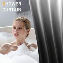 YESagoodShop Bathroom Set Black Trash Can  9 Piece Decor Toothbrush Holder Cup Lotion Dispenser Tray Soap Dish Toilet Brush Qtip 1763699629789 - 藤編浴室套裝+浴簾+浴室地毯 - 查看 8