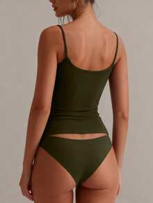 XLLAIS 性感露背女士吊带背心，弹性休闲细肩带上衣