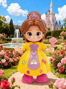 1pc Children's Electric Singing & Dancing Princess Music Light-Up Toy, Random Color - MultiWarna - View 2