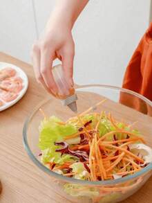 4pcs Portable Seasoning Squeeze Bottle, Mini Translucent Sauce Bottle For Outdoor Camping - Màu Xám nhạt - Xem 2