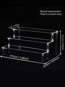 1个亚克力梯形展示架，1/2/3层梯形展示架，家用收纳展示架，珠宝化妆品展示架，多层透明收纳展示架，现代简约阶梯式桌面展示架，家用收纳展示架，珠宝化妆品展示架，多层收纳架蛋糕架，香水架，蛋糕架，适用于客厅、卧室、玩具及其他物品收纳，房间装饰 - 彩色 - 查看 4