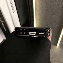 Ins Hot Dark Purple Explosion Pattern Phone Case With Wrinkled Elasticity Hand Strap Compatible With Samsung Galaxy ZFlip7 Z Flip6 ZFlip 5 Back Cover - Purple - View 9