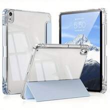 1pc With Pen Slot Premium Soft Silicone & Acrylic Material Protective Cover, New Year Themed | Suitable For 10.9 / 10.2 / 9.7,  Air 2 / 4th Generation / 5th Generation,  Pro 11-Inch (2022) / 10th Generation | Tablet PC Case With Pen Slot, Foldable Lightweight Stand Hybrid Design | Learning & Home Office Accessories, Streamlined Style, High-Quality Materials, Sturdy Structure | Perfect For Digital Artists, Christmas Accessories, School Students (Online Classes/Note-Taking), Office Workers (Remote Meetings/Business Presentations), Content Creators (Editing/Vlogging/Live Streaming) & Daily Use | Fashion-Forward Digital Accessory For Girls, Women & Teens - 黑色 - 查看 13