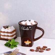 1 件陶瓷巧克力火锅杯，巧克力融化杯，奶酪慢加热杯，黄油加热器，带叉子，适合在情人节、派对和家庭聚会中使用 - 无需明火加热，表面易于清洁，是奶酪、巧克力和甜点爱好者的理想礼物，也是家庭烹饪的必备品。 - 彩色 - 查看 7