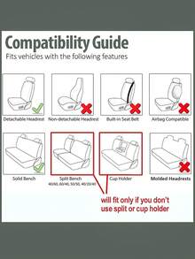9件套/4件套（5座/2座）通用型滚边真皮汽车座椅套，适用于SUV、厢式货车、卡车，内侧拉链设计并预留开口孔，兼容安全气囊，尽显优雅气质
