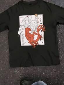 Delicious In Dungeon Falin Chimera Cuts Tshirt Fashion Women's Harajuku Marcille Chilchuck T-Shirt Unisex Vintage T - màu đen - Xem 1