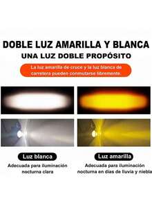 Focos Mini proyector Luz antiniebla Lámpara de conducción delantera con interruptor de tres líneas Lámpara antiniebla con interruptor nuevo (12 V, 36 W) - Negro - Ver 7