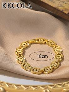 KKCOLA 1件时尚汽车花朵手链饰品，派对/节日礼物，日常佩戴饰品，适合送给爱人、妈妈、女儿 - 金黃色 - 查看 6