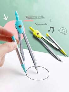 7pcs Student Drawing Ruler Set For Returning To School And Learning Compass Supplies Ruler Set - Seven-Piece Simple And Transparent Ruler Set For Primary School Students' Drawing