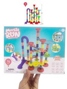 1pc/Lot Random Color Trajectory Ball Sliding Blocks, 3d Puzzle Building Blocks, Great For Christmas/Halloween/, Creative/Novelty Toys And Stress Relief Toys,Marble Run,Marbles,Educational Toys,Kids Tunnel,Fun Run,Ball Puzzle,Marble Run,Marbles,Ball - Orbital ball building blocks - View 15