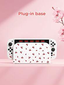 1个可爱樱桃波点图案保护壳，兼容Switch2 (2025)/Switch NS/Switch OLED/Lite，Switch/Switch 2游戏机配件，全套包含收纳袋、卡槽底座，Switch玩家的最佳礼物 - 彩色 - 查看 8