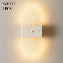 Luz de Parede Moderna com Sensor de Movimento de Cristal, Candeeiro de Parede LED Inteligente com Sensor Acrílico, Luz de Parede LED Sem Fios, Luz Noturna Alimentada por Bateria, Temperatura de Cor e Brilho Ajustáveis, Adequado para Corredor, Casa de Banho, Quarto, Decoração de Casa, Sala de Estar - Multicolorido - Ver 26
