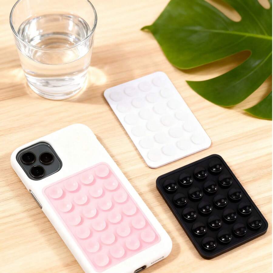 1 Silicone Suction Cup Phone Grip, Suction Phone Holder, Selfie And Video Hands-Free Sticky Phone Grip, Phone Finger Grip - 彩色 - 查看 1