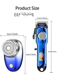 Kemei 便携式剃须刀理发器套装，原装品牌迷你剃须刀C52和迷你理发器234，男士日常使用，小巧男士个人护理套装，可调节理发器，胡须修剪器，旅行必备男士剃须理发器