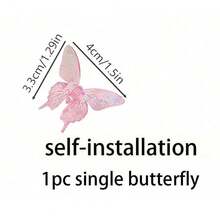 Bộ 21 món/Bộ đồ trang trí treo trần hình bướm DIY, đồ trang trí treo trần hình bướm cho cây thông Noel, trang trí phòng ngủ, đồ trang trí treo hình bướm pha lê, rèm cửa hoa bướm treo DIY, rèm cửa hình bướm thời trang, đồ trang trí đám cưới, màu nền hồng/tím, đồ trang trí hình bướm DIY để trang trí phòng, đồ trang trí sinh nhật, đồ trang trí tiệc, phông nền trang trí đám cưới - Hồng - Xem 8