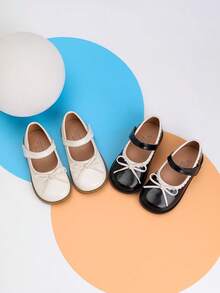 女童舒适户外可爱平底鞋，女童秋季平底鞋，婴儿学步鞋 - 白色 - 查看 9