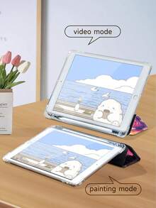 Ốp bảo vệ máy tính bảng họa tiết Mèo Đen trong tranh Đêm Sao của Van Gogh, tương thích với iPad 9.7/10.2/10.5/10.9/12.9/Pro 11 (thế hệ thứ 10), Galaxy Tab S6 Lite 10.4 inch, Kindle Paperwhite thế hệ thứ 12 (2024), Kindle thế hệ thứ 11 (2022), mềm mại, chống sốc, chân đế thông minh/chức năng tự động bật/tắt màn hình. - Nhiều màu - Xem 7