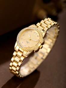 Relógio feminino moderno, versátil, elegante e charmoso (1 unidade), disponível em várias cores, ideal para presentear sua irmã, perfeito para uso diário, essencial para o Halloween, Natal ou aniversário. - Multicolorido - Ver 2