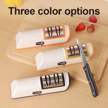 专业双段式电动磨刀器，1200mAh锂电池，持久耐用，快速磨刀抛光功能，适用于各种厨房刀具，操作简便。 - 彩色 - 查看 2