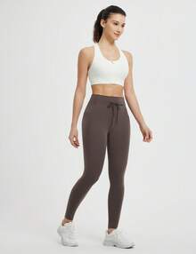 baleaf Womens Cargo Leggings With Pockets Drawstring Tummy Control Scrunch Butt 7/8 Ankle Petite Yoga Pants Running - 卓茶棕19-1314TPG - 查看 2