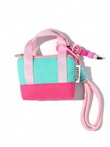 迷你粉彩手提包收纳袋，拉链封口 - 轻便女士钱包，腕带，透明，可收纳耳机、化妆品、硬币、卡片 - 日常必备收纳袋，卡包，圆柱形小包，小巧设计 - 彩色 - 查看 15