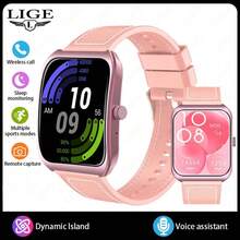 LIGE全新智能方形曲面屏手表，拥有100多种运动模式、多种自定义表盘、天气预报、来电显示、信息提醒、运动记录、生理期提醒、生活防水等功能，是一款时尚多功能女士运动智能手表。 - 黑色 - 查看 15