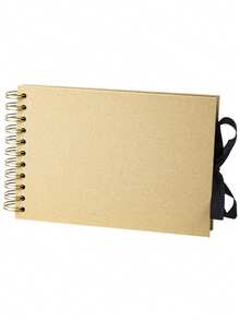 60页（30张）剪贴簿相册，60页DIY剪贴簿相册，采用厚牛皮纸制成，适用于剪贴簿、纪念册等 - 非常适合您的剪贴簿艺术和手工项目、照片打印、工艺纸剪贴簿，可用于婚礼宾客签名册、周年纪念回忆录、家庭DIY剪贴簿等等。 - 彩色 - 查看 14