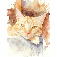 Tranh vẽ chân dung thú cưng theo yêu cầu - Tranh màu nước cá nhân hóa hình mèo/chó, món quà độc đáo dành cho người yêu thú cưng, trang trí nhà cửa cho phòng khách, phòng ngủ, văn phòng, tranh không khung. - Nhiều màu - Xem 6