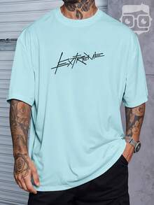 Oversized Streetwear T-Shirt Graffiti Sports Car 3259 VEST NERD - 淺藍色 - 查看 2