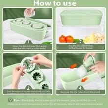 Bandeja para Cubitos de Hielo Compatible con  Cup 2025,Moldes de Silicona para Cubitos de Hielo con Tapa para Hacer 3 Cubos de Hielocilíndricos Huecos, Bebida de Hielo, Zumo, Whisky, Cóctel. - 4 - Ver 11