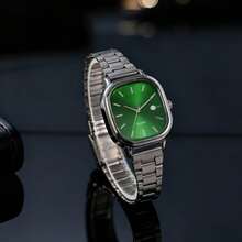 Couple's Watch Set With Calendar Function, Adjustable Strap, Fashionable Casual Quartz Watch, Suitable For Men And Women, Perfect For Daily Wear And Matching Outfits, Ideal Gift (Gift Box Not Included) - 銀色 - 查看 4