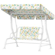 AIYAPLAY Children's Swing, Steel Frame, 2 Seats, 60 Kg Load Capacity, White - 1 - View 1