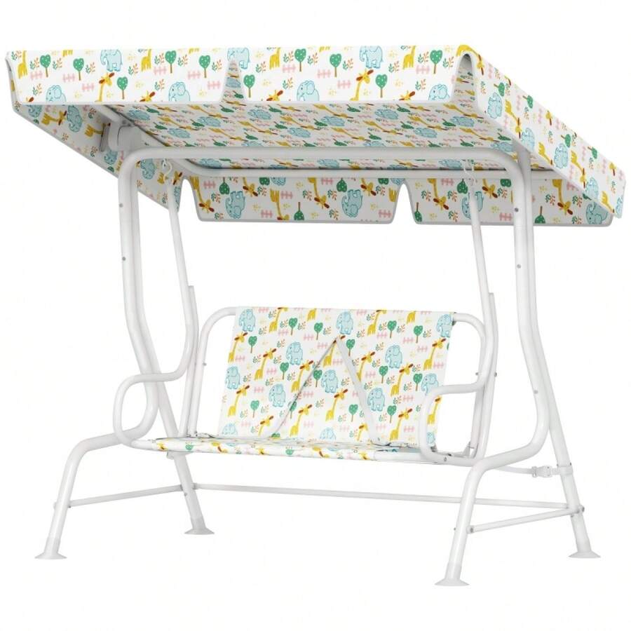 AIYAPLAY Children's Swing, Steel Frame, 2 Seats, 60 Kg Load Capacity, White - 1 - View 1