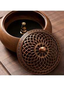 南美胡桃木实木香炉，室内香薰炉，配檀香，茶道装饰礼品，生日毕业礼物，家居装饰，房间装饰，卧室装饰，香炉 - 彩色 - 查看 7