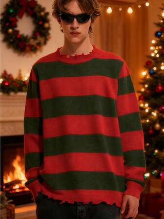A Christmas-Themed Knitted Sweater That Is Warm And Comfortable, Perfect For The Holiday Spirit, Suitable For Personal Wear Or As A Gift For Friends And Family.