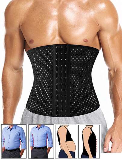 Men's Waist Trainer Tummy Control Abdominal Belly Compression Shapewear Belt Slimming Band Body Shaper