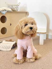 Bodysuit Hewan Peliharaan 4 Kaki Berwarna Polos yang Lembut dan Elastis, Nyaman untuk Dipakai di Rumah, Cocok untuk Anjing & Kucing Kecil dan Sedang - MultiWarna - View 9