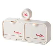 Soap Box Wall-Mounted Bathroom Suction Cup Flip-Top Soap Holder, No Drilling, Double Window Drainage Storage - Multicolor - View 3
