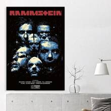 Framed 1pc Rammstein Band Canvas Poster, , , Movie Theme, Art Decor Print, With  For Bars, Clubs, Cafes, Restaurants Wall Art Decor - 框架 - 查看 3