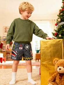 Ice Cream Shorts Boy Clothes, Gifts For Teen Kids Boys Unisex, Black Gray Shark Trunks Sweatpants Underwear Pants, Boys Christmas PjChristmas Birthday Gifts For Teenage Dress, Thanksgiving Outfit, School Sport Running Pants, Running Pants, Basketball Shorts - cá mập đen và xám - Xem 5