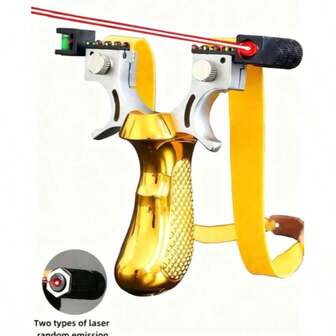 1 szt. Proca do zawodów na świeżym powietrzu o wysokiej precyzji, proca gumowa (kolor gumki losowy/bez zasilania, wersja bez lasera)