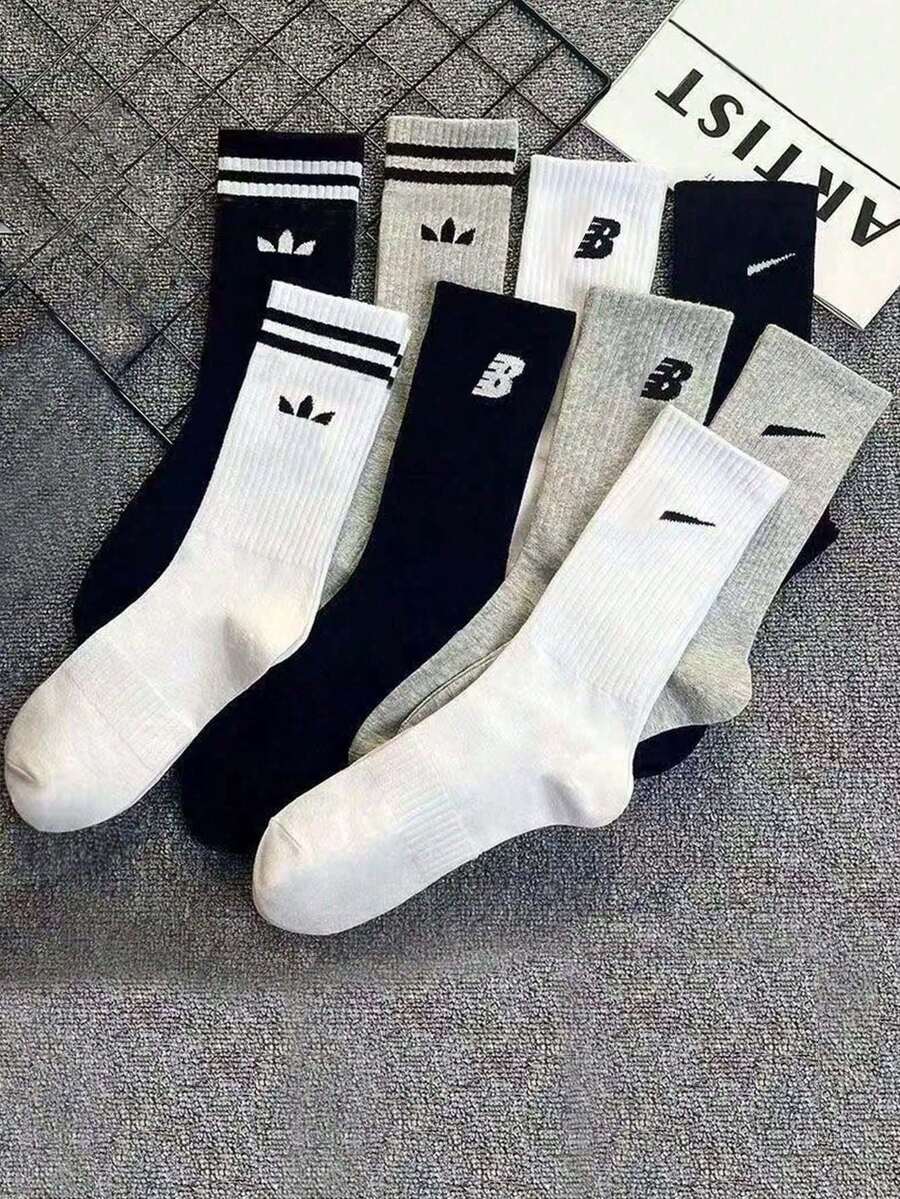 9 双全棉中筒、短筒、长筒、高筒运动袜，男女皆宜，适合篮球、足球、四季、秋季