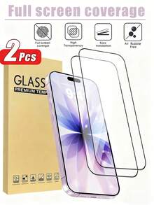 Bộ 2 miếng dán màn hình cường lực HD chống trầy xước và chống bụi, phủ toàn màn hình, tương thích với iPhone 17/ 17 Pro/17 Pro Max/16 Pro Max/15/14/ 13/12/ 11/XS/6/7/8 Plus/SE2/SE3. Quà tặng sinh nhật, gia đình, bạn bè. Miếng dán màn hình điện thoại, phụ kiện điện thoại chống nước, chống sốc, chống rơi, chống bám vân tay, phù hợp với ốp lưng điện thoại, trong suốt. - Trong sáng - Xem 20