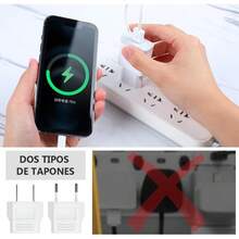 Adaptador de Enchufe para Europa, Clavija Adaptador de Corriente Europa a Americano, Aplicable a Estados Unidos, México (2 PCS) - Adaptador de enchufe americano - Ver 12