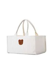 1 Túi đựng tã đa năng, Túi đựng tã gấp gọn dung tích lớn cho mẹ, thích hợp cho mọi mùa - trắng - Xem 2