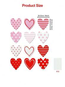 12pcs - Extra Large Red Pink White Heart-Shaped Valentine's Day Decorations, Valentine's Day Tree Ornaments, Cute Heart-Shaped Decorations, Suitable For Valentine's Day Tree Top Decoration, Home Wedding Decoration, Restaurant Decoration, Hotel Decoration, Bedroom Decoration, Living Room Decoration, Flower Pot Decoration, Gardening Decoration, Garden Planting, Outdoor Scene Arrangement; - Multicolor - View 5