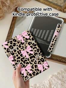 豹纹蝴蝶结扁平保护壳适用于 iPad Air 4/5 10.9 英寸、iPad 7/8/9th 10.2 英寸，内置铅笔槽，适用于三星 Tab S6 10.4 英寸、Tab A7 Lite 8.7 英寸，Ins 风格皮套，返校、情人节、新年礼物 - 彩色 - 查看 8